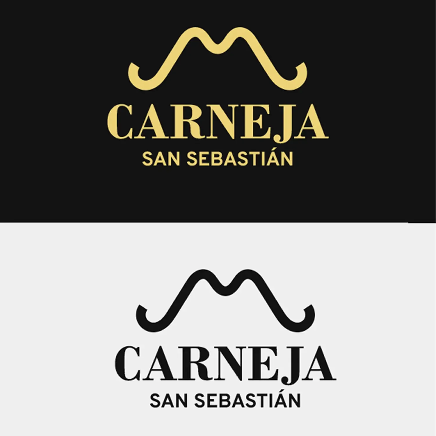 Proceso de diseño del isologo de Carneja