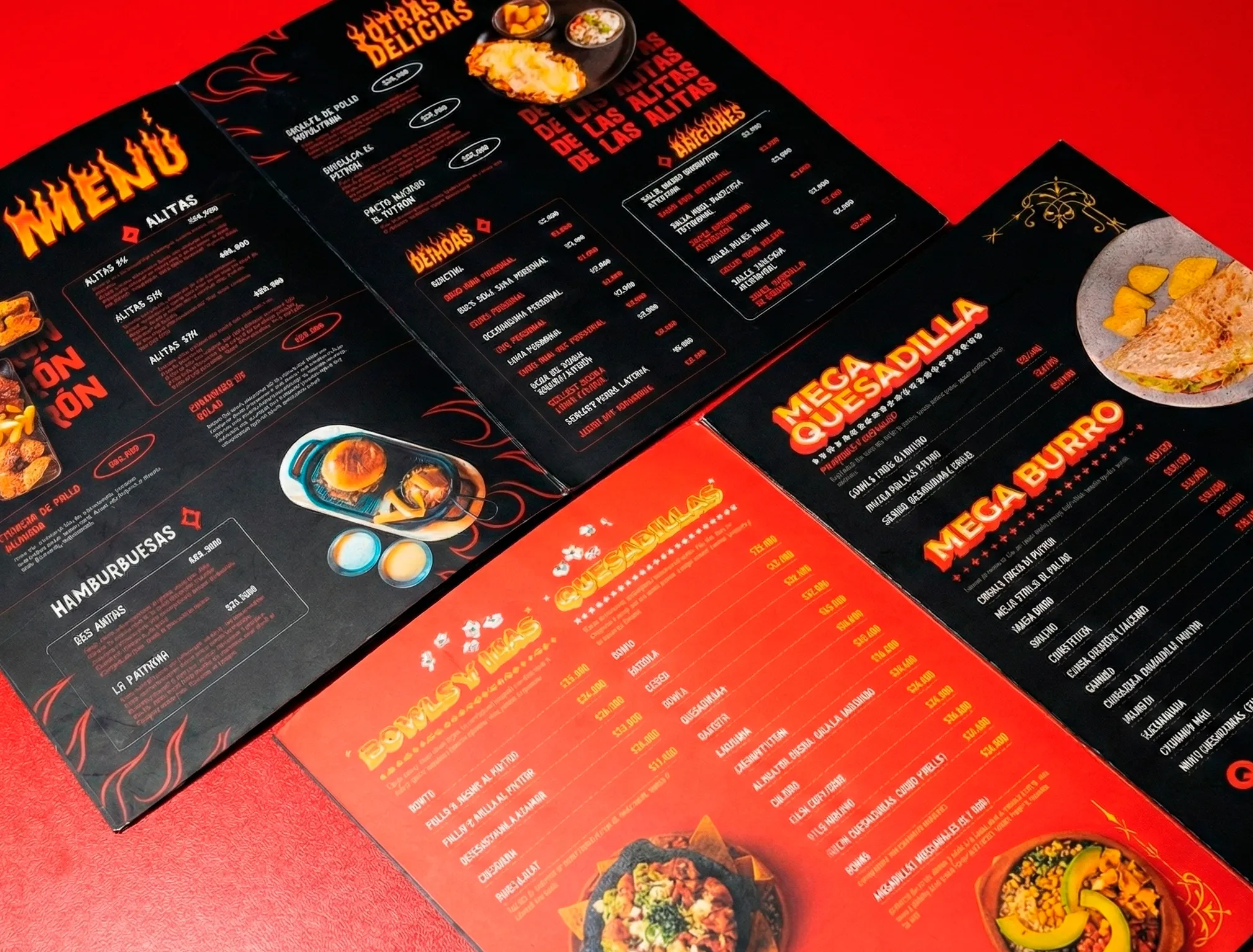 Menú gastronómico diseñado en Doble U 1