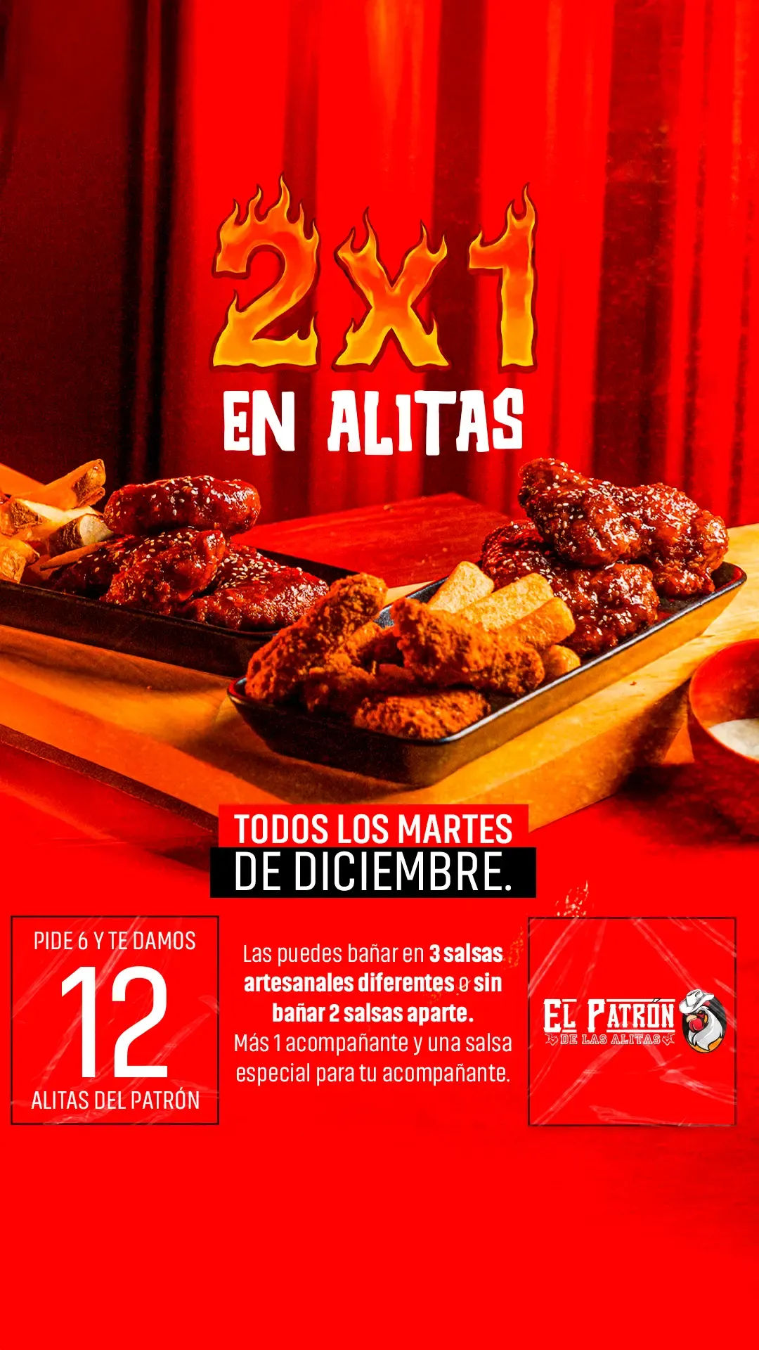 Historia de Instagram para El Patrón de las Alitas 4