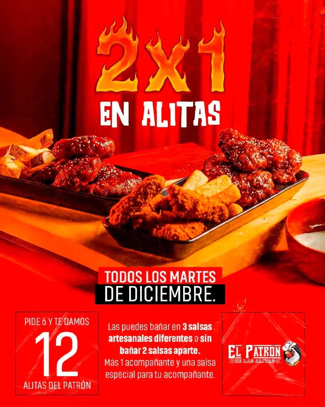 Publicación de redes de El Patrón de las Alitas 1